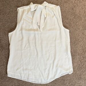 White House Black Market Ivory Sleeveless Blouse